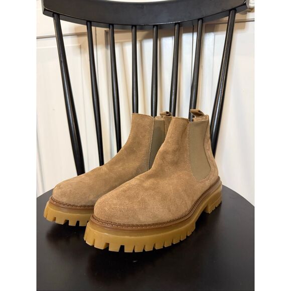 Enzo Tesoti Excellent Condition tan suede Chelsea boots size 40 - Picture 6 of 11